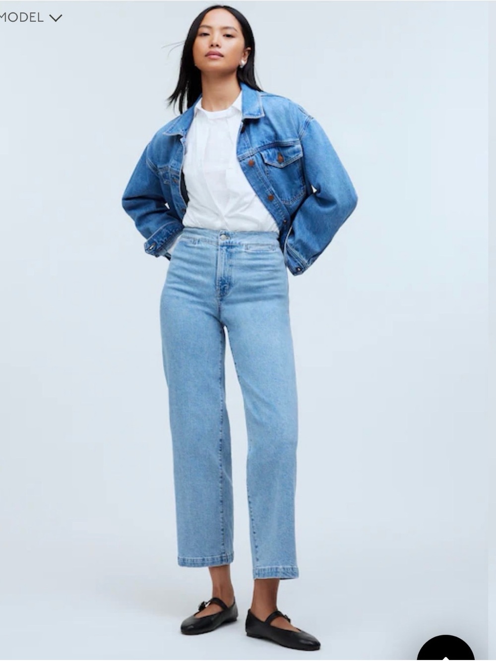Madewell Emmett Wide-Leg Light Blue Jean